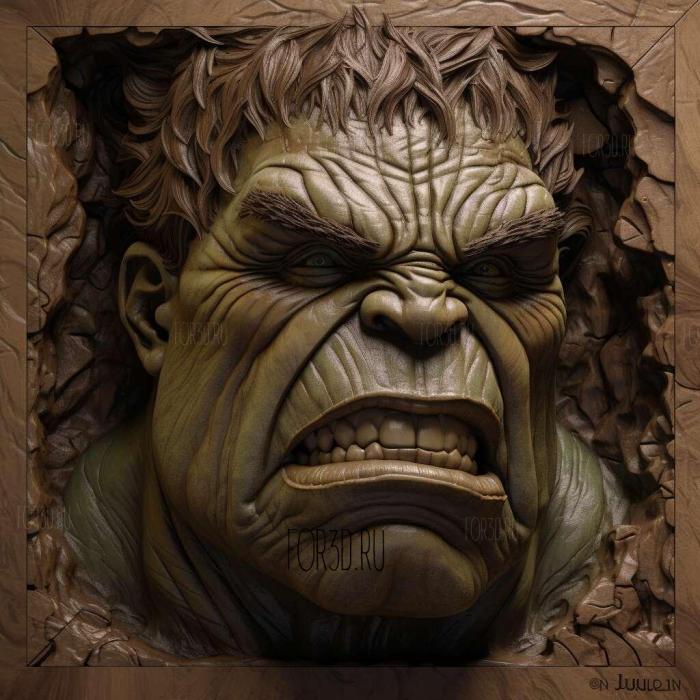 Hulk 3 stl model for CNC